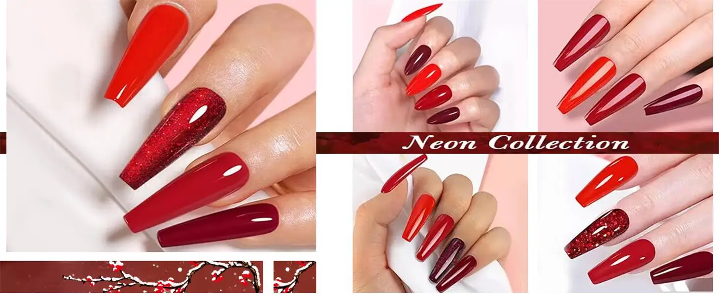 28 g/Topf, sehr feines Valentinstag-Farben, rotes Glitzer-Tauchpulver-System, Acryl-Tauchpulver als Nagelgel-Nagellack-Effekt – Detail 7