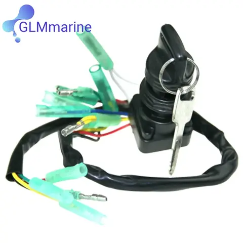 Yamaha 75 85 115 150 HP 2/4 스트로크 아웃보드 제어 박스 703-82510-43-00 MP51040용 키 703-82510-43이 있는 점화 스위치 Assy