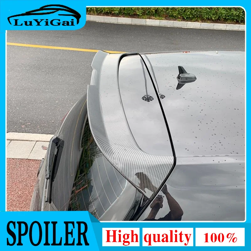 Tylne skrzydło spojlera w stylu V do golfa MK7 MK7.5 TDI TGI GTE GTD 2014-2019 Golf 7.5 czarny błyszczący ABS samochód stylizacja część rozdzielająca nakładki zderzaka wykończenia