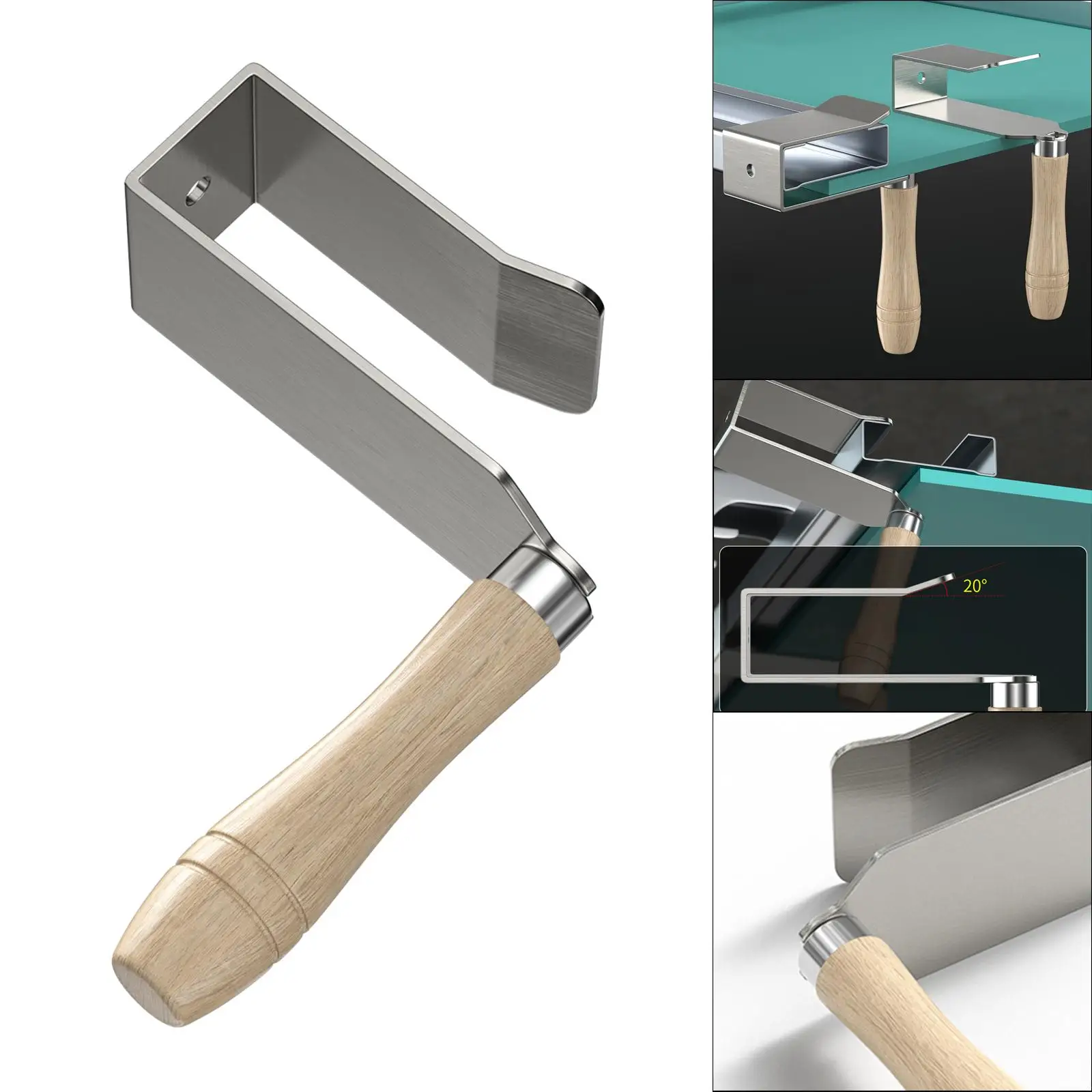 Ceiling Installation Aid Clamp Durable Panel Holder with Sweat Resistant Wooden Handle for Office or Home Use