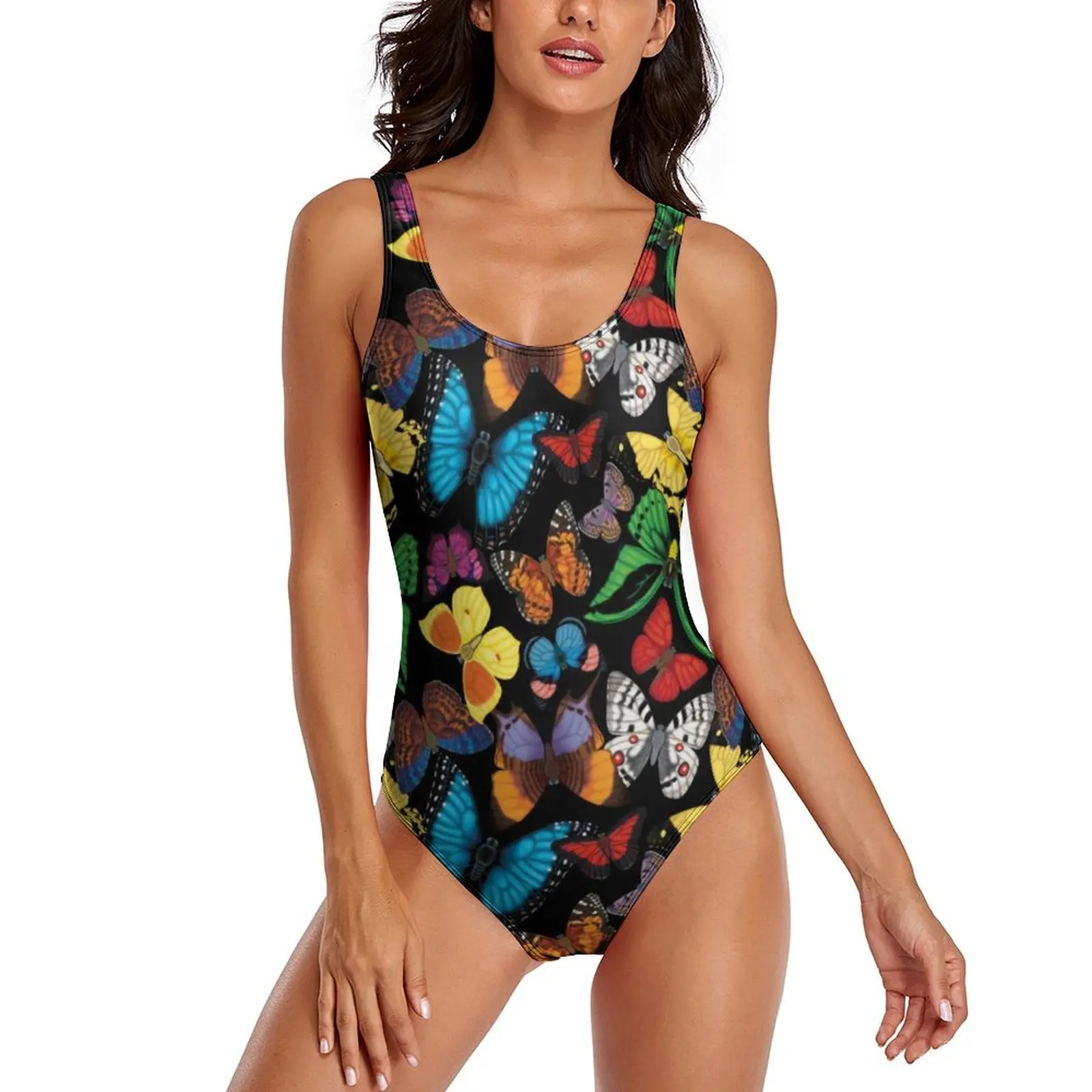 Colorful Butterfly Swimsuit Cute Animal Push Up Swimwear One Piece Holiday Swim Monokini Bodysuit Sexy Beach Outfits Plus Size