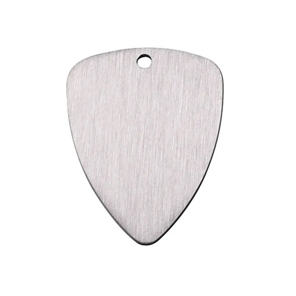 Durable Titanium Steel Guitar Pick Letter Carved Polished Handcrafted Comfortable Flexible for Guitar Ukulele Bass