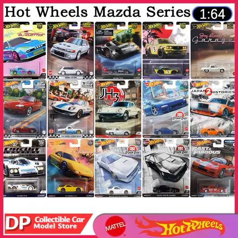 New Hot Wheels Premium JDM Mazda Series Mx-5 Rx-7 Rx-8 1:64 Scale Collectible Diecast Vehicle Model Cars, Brand Unopened 39 Pcs