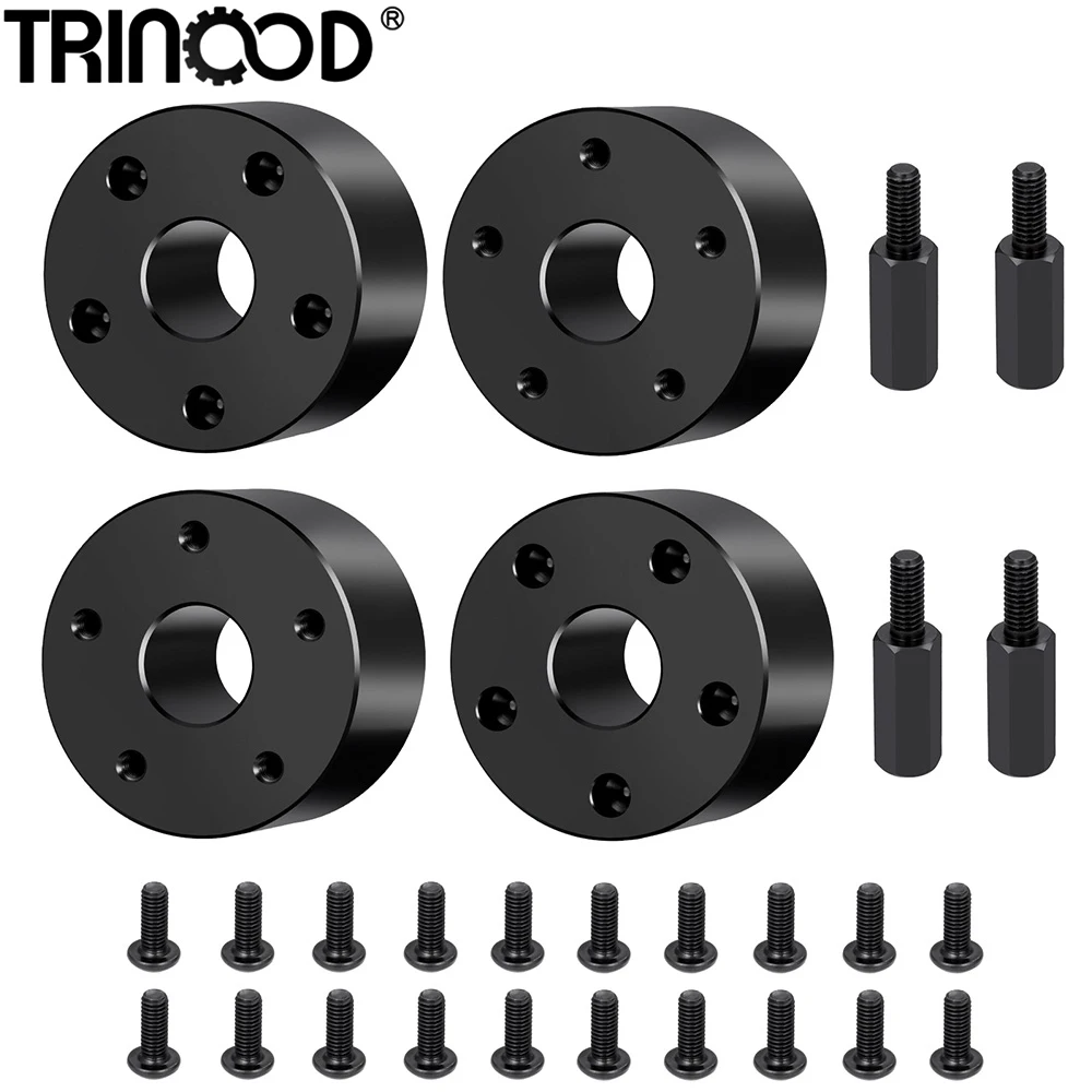 TRINOOD 4PCS Aluminum Alloy Wheel Wideners Front Wheels Hub Adapter +19mm for 1/10 Tamiya Clod Buster Upgrade Parts