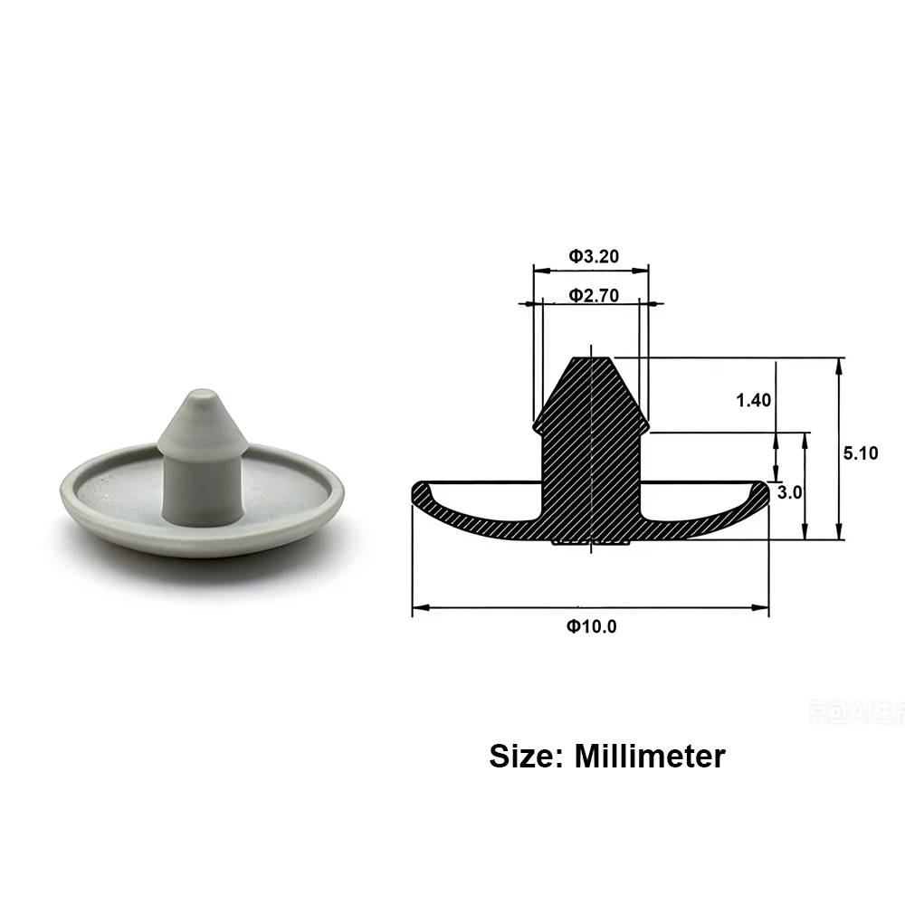 10mm Low Pressure One Way Silicone Umbrella Valve 10PCS