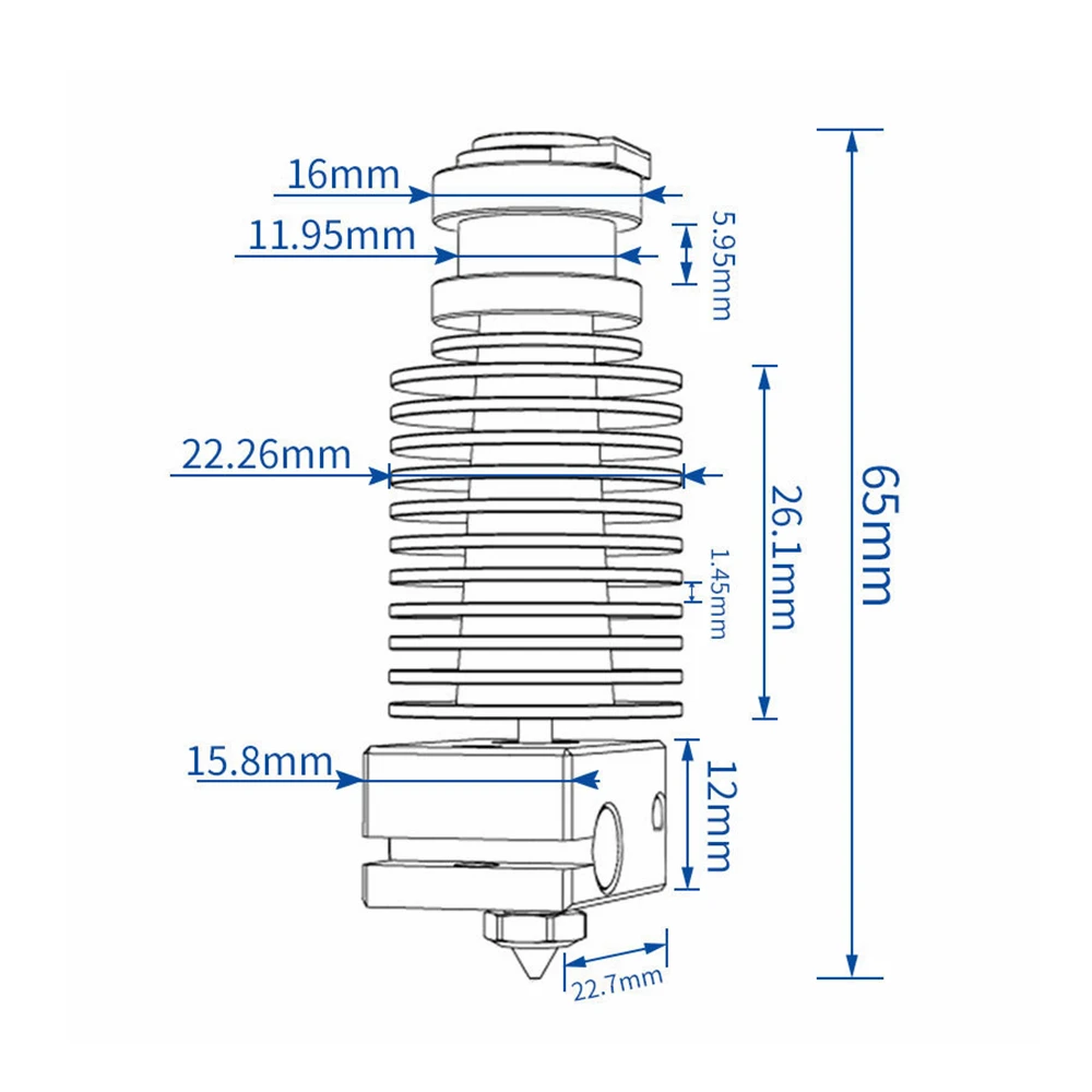 E3D V6 3D 프린트 J-헤드 핫 엔드, 1.75mm 직접 필라멘트 MK3/MK3S 타이탄 압출기 0.4mm 노즐 3D 프린터 부품
