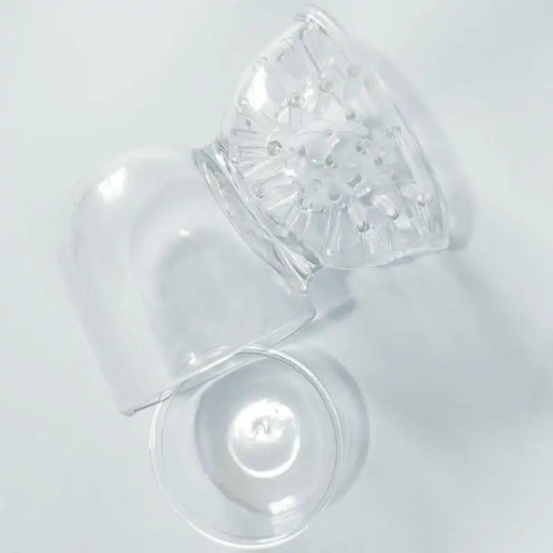 Transparent Magic Wand Attachment Penis Vibrator Masturbador Headgear AV Stick Rod Head Cover Sleeve Sex Toys Erotic Accessories view 5