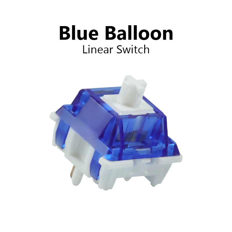 

Tbcats Studio | TecseeBlue Balloon Linear Switch 5-Pin 63g Dual Section Gold Plated Spring Mechanical Keyboard Switch