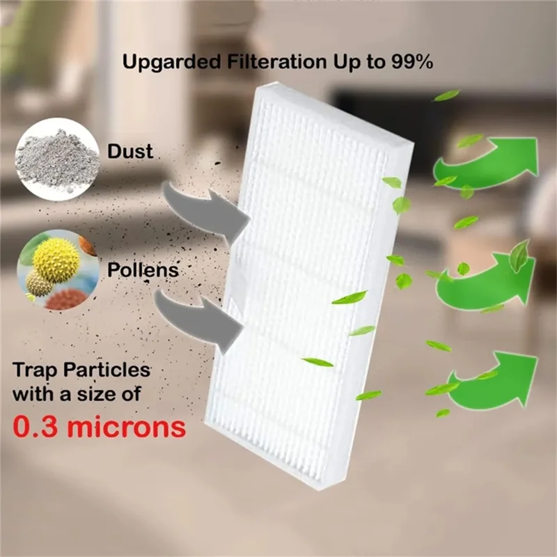 

THIVN-10PCS Hepa Filter Replacement Formidea VCR04G Robot Vacuum Cleaner Accessories Washable Filter