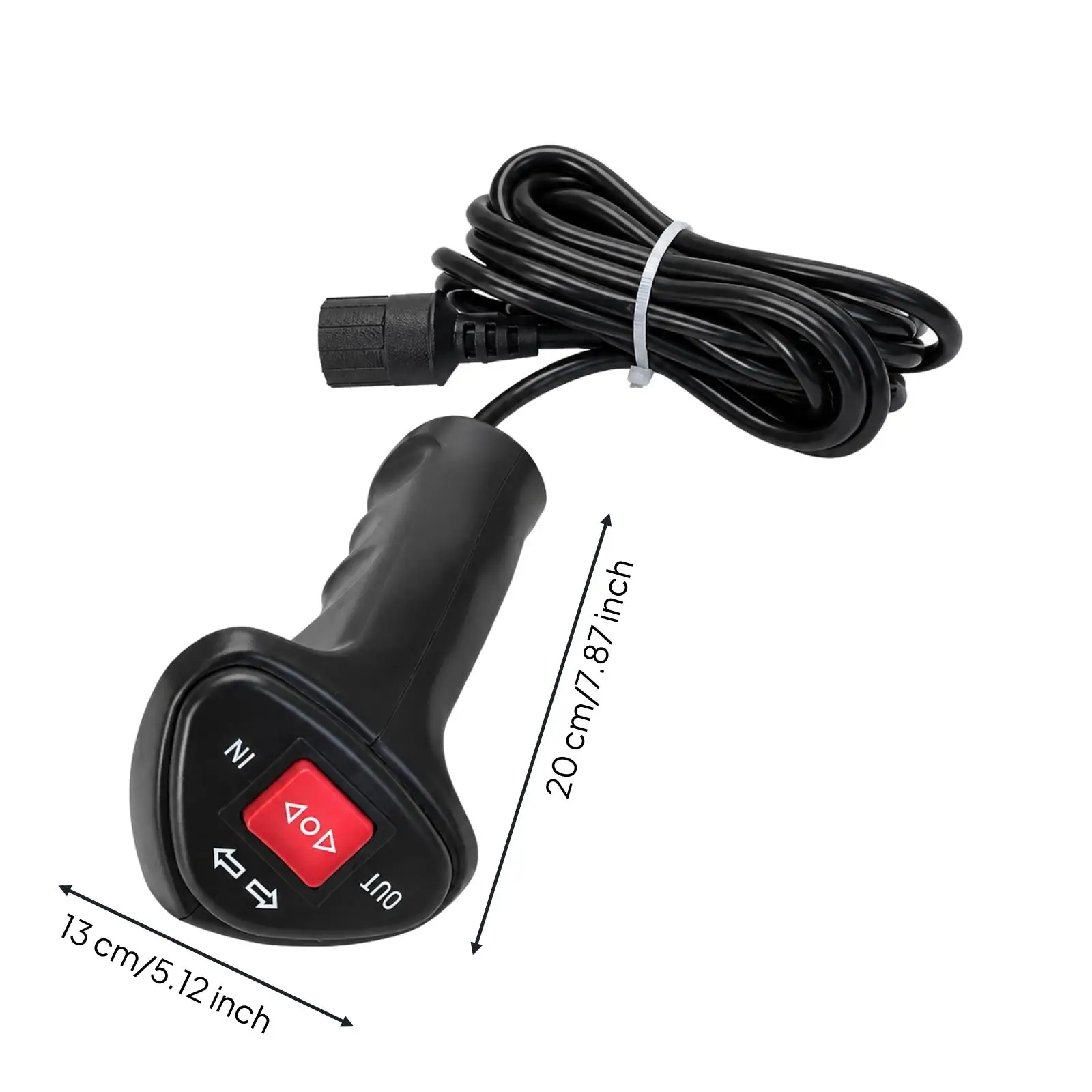 Wired Winch Controller Handheld for Electric Winch 500A with Coiled Cord Plug for Vehicle Mounted Winch Recovery Use