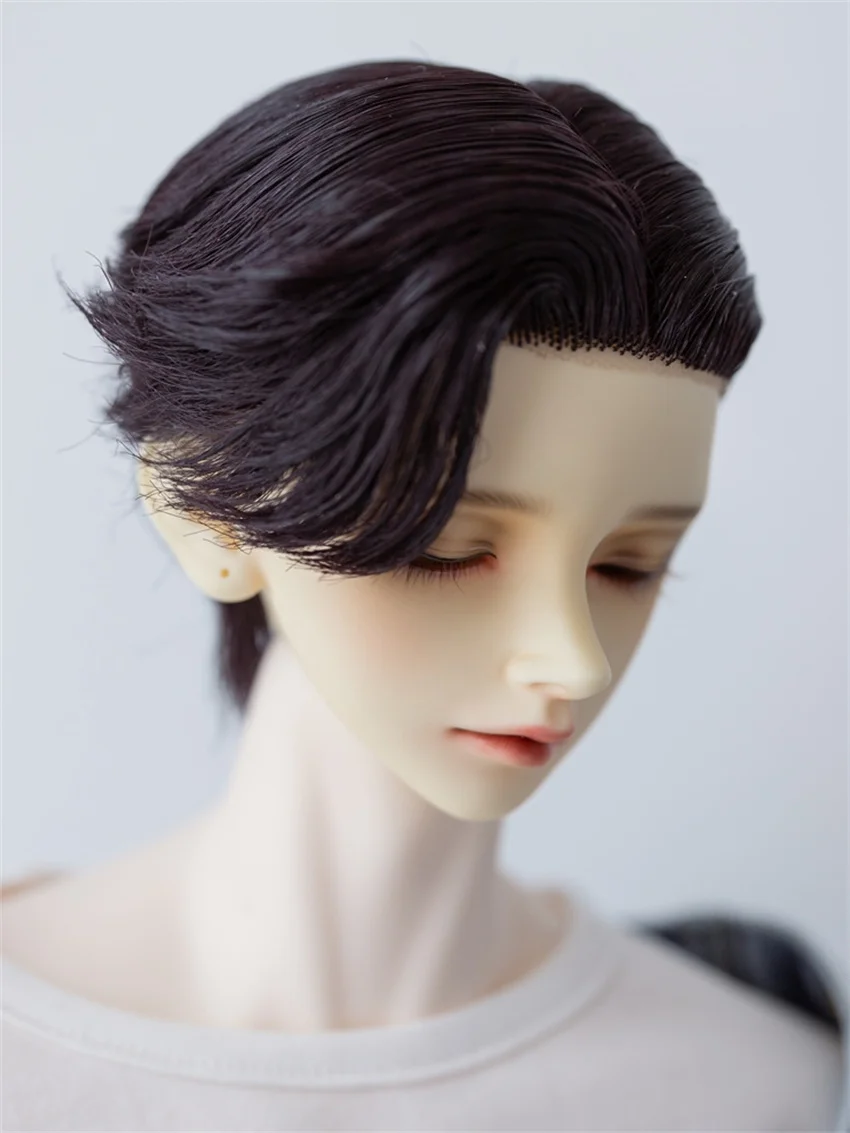 BJD wig 1/3 men's high temperature silk flat point partial gel styling hair (no doll)