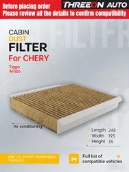 WESTGUARD Activated Carbon Air Cabin Filter for CHERY TIGGO 3 3 PRO TIGGO 4 TIGGO 7 TIGGO 7 Pro Max 2019- ARRIZO 5 GT T158107011