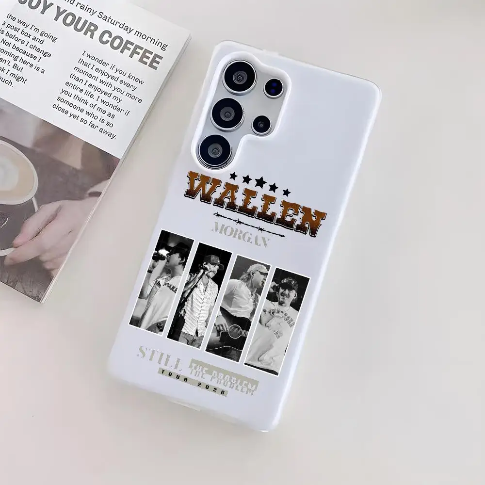Singer m-Morgan Wallen Phone Case For Samsung Galaxy S25 S24 S22 S23 Ultra S21 S20 Plus Frosted Jelly Shockproof Soft Cover