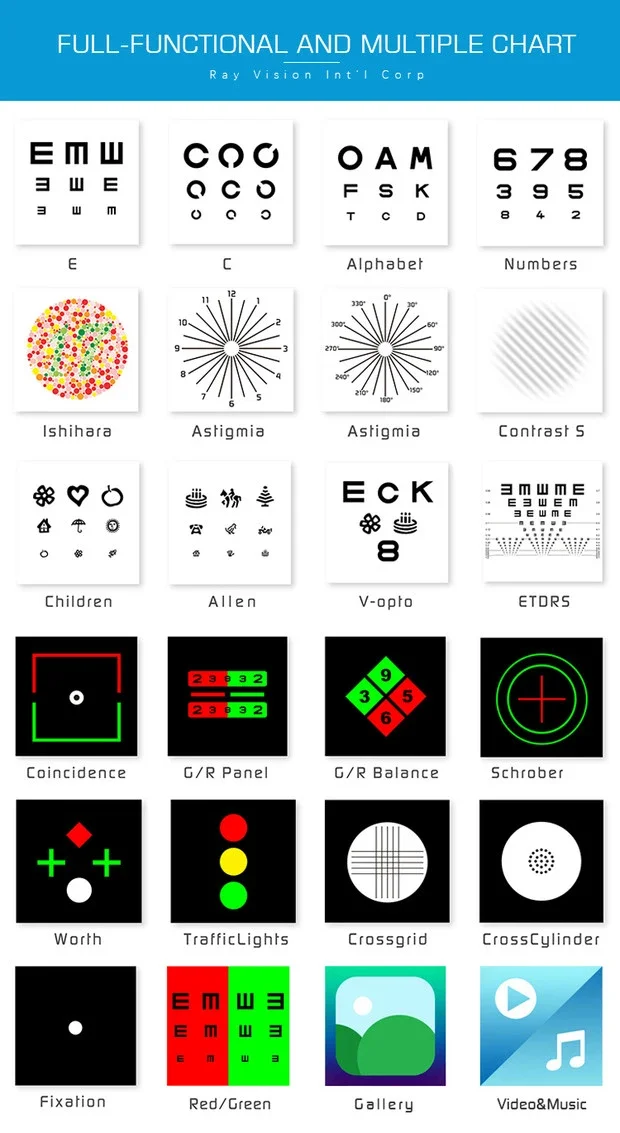 SY-V092 LCD Visual Chart Vision Chart Optotype Screen Visual Panel Acuity Chart