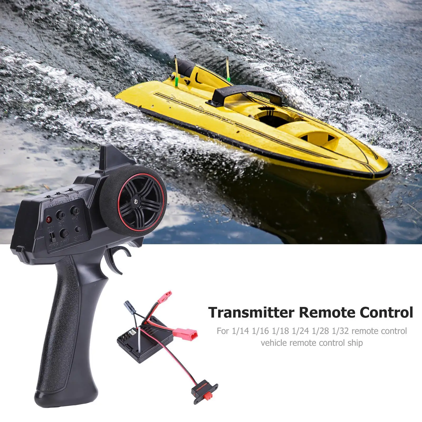 

3CH Remote Control Transmitter Receiver Kits 2.4GHz with Receiver for Remote Control Model Boat Parts Accessories