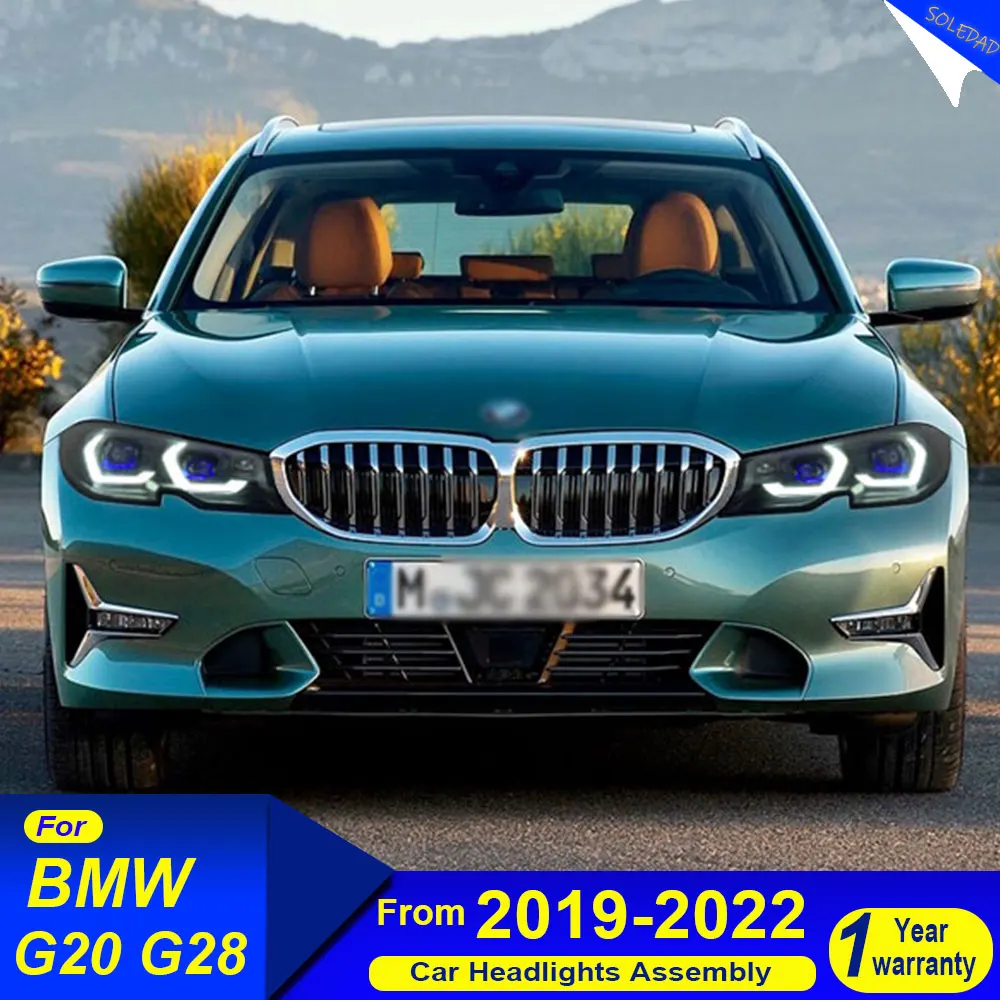 

Автомобильные фары для BMW 3 серии G20 G28 Фары 2019 2020 2021 2022 Желтые светодиодные фары DRL 320i 325i Аксессуары для светодиодных сигналов
