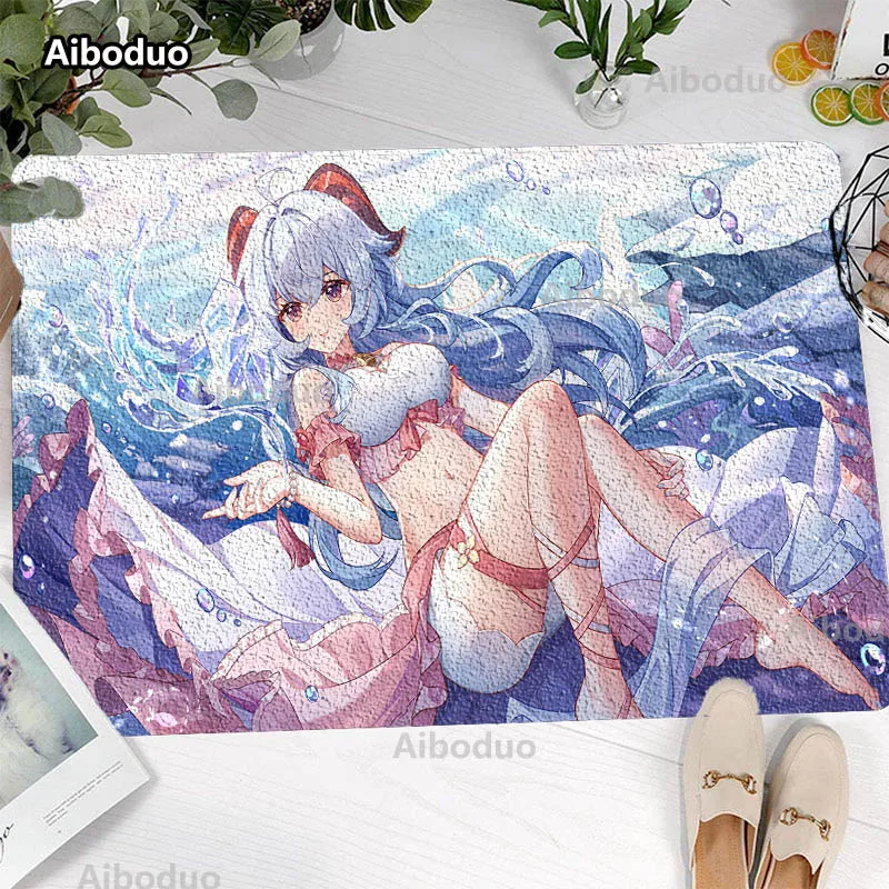 

Genshin Impact Anime Girl Non Slip Home Decor Kitchen Ganyu Carpet Rug Decorative Hallway Entrance Doormat Bathroom Floor mat