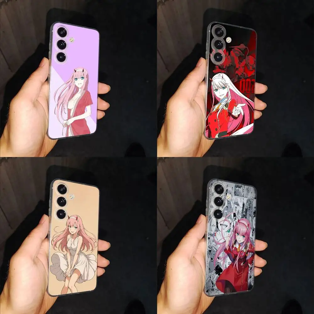 

D-Darling in the Franxx Zero Two Phone Case For Samsung S24,30,21,22,23,20 FE,lite,PIus,Ultra,5G,Note,9,10 Transparent Cover