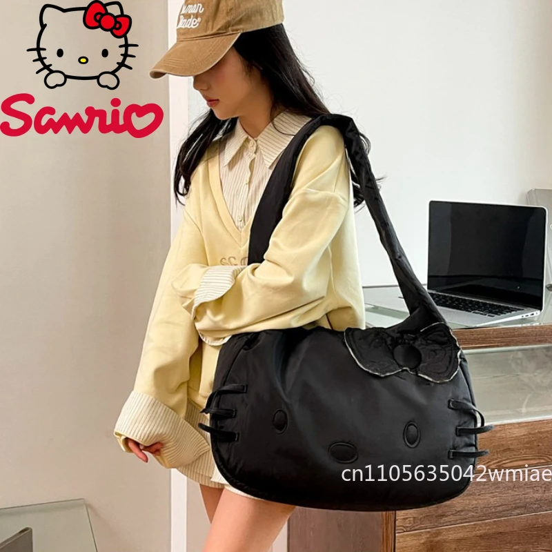 Hello Kitty 2026 nuevo bolso de mano para mujer, bolso de hombro de alta calidad a la moda para mujer, bolso cruzado de almacenamiento multifuncional de dibujos animados