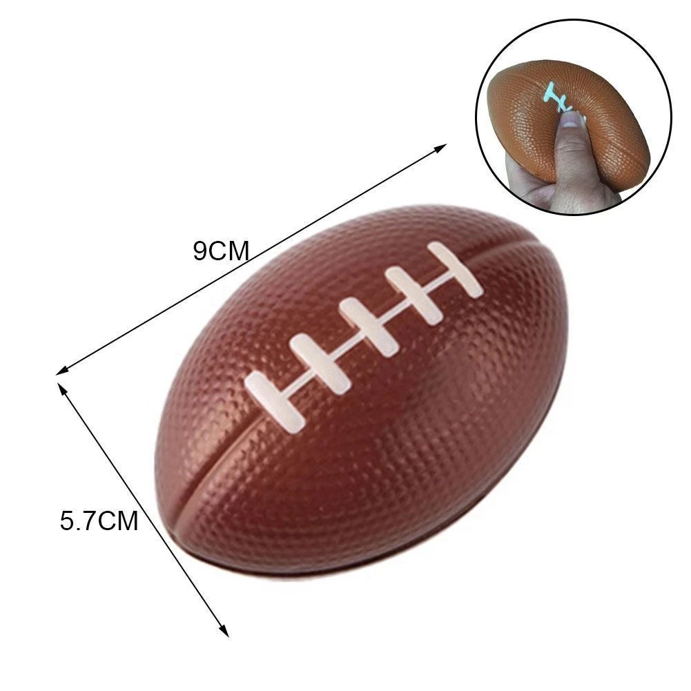 Mini Soft Rugby Fidget Toys Pu Foam American Football Soccer Birthday Decompression Adults Toy Football Squeeze Ball Kids