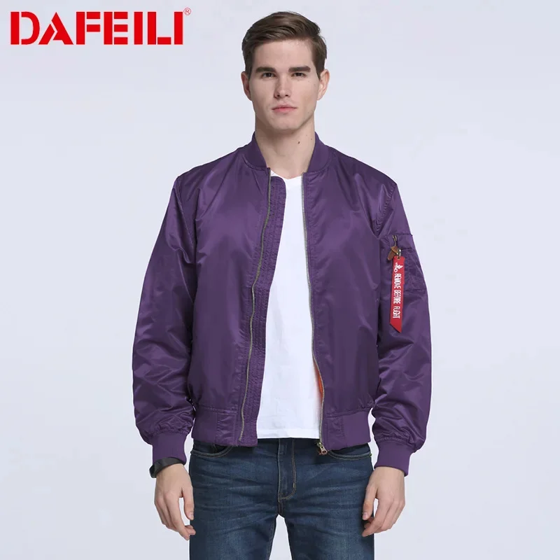 2025 New Spring and Autumn Thin Large Size Men's Sports Leisure Stand-up Collar Air Force MA1 Pilot Jacket Baseball