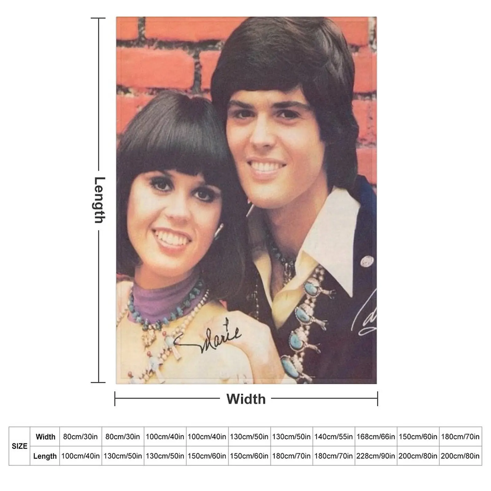 Donny and Marie Osmond Young Throw Blanket funny gift Thermal Flannels Blankets For Sofas Flannel for babies Blankets