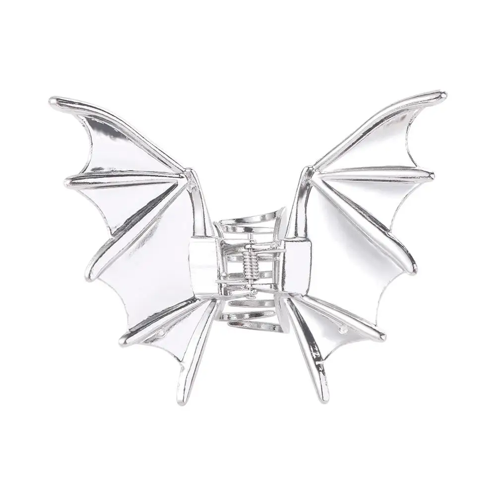 

Gothic Y2k Bat Claw Clip Shark Clip Korean Style Bat Wing Hair Claw Barrettes Crab Clip Bat Hairpin Halloween