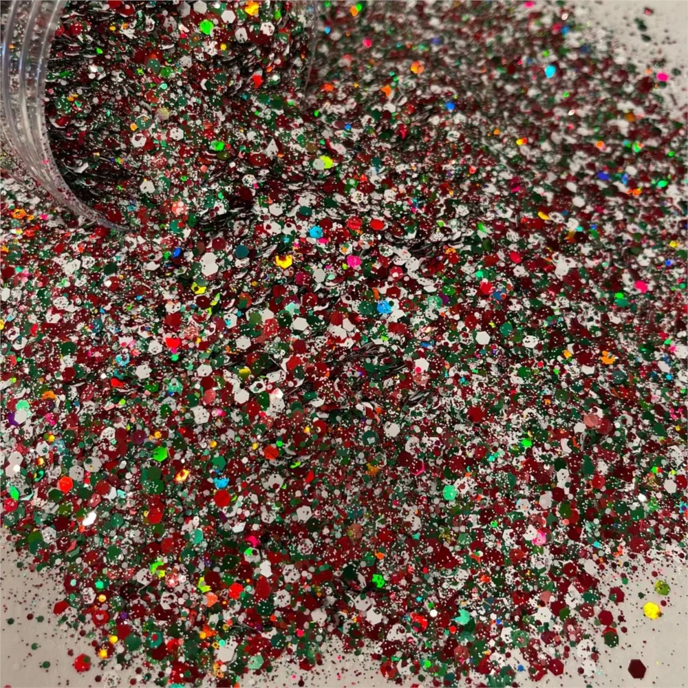 Net-50g Xmas Nail Glitter Christmas Tree Snowflake Flake Sequins DIY New Year Wedding Party Confetti Sequin Nail Art Paillettes