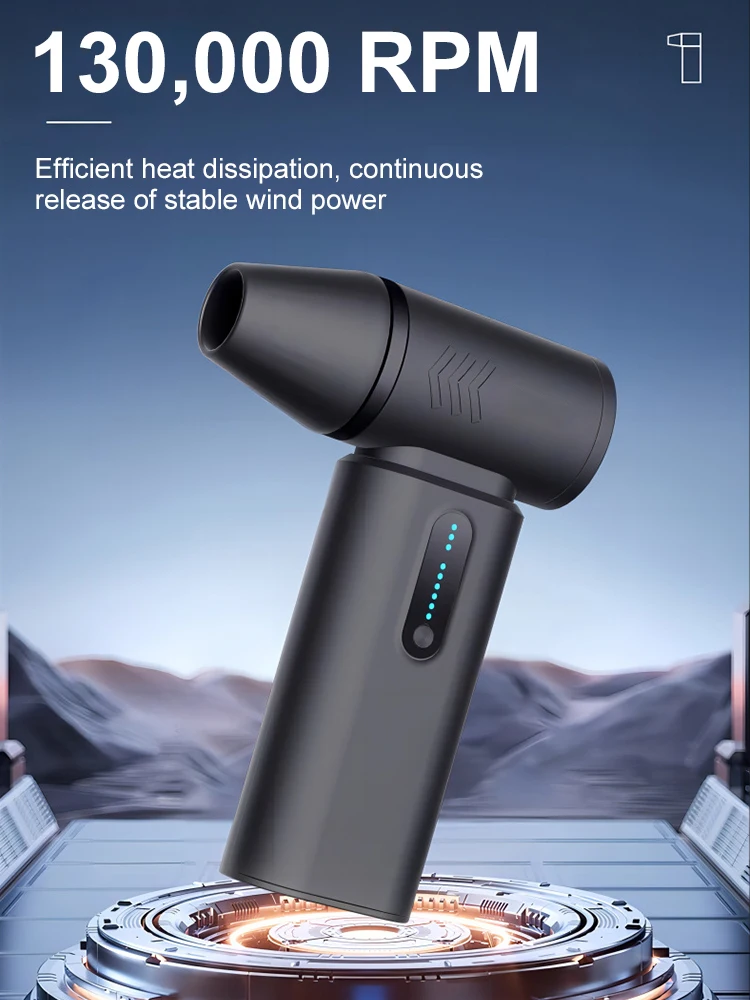 130000 RPM 53 m/s Auto Spolverino Elettrico Mini Turbo Violento Ventilatore Ricaricabile Super Forte Jet Dry Strumenti di Pulizia Della Tastiera