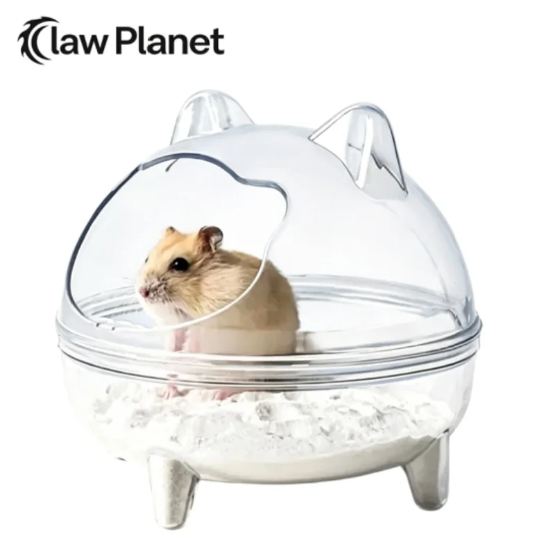 Hamster Toilet Chinchilla Bath House Golden Bear Bathroom Fully Transparent Field Of View Anti-spill for Gerbil Other Small Hams
