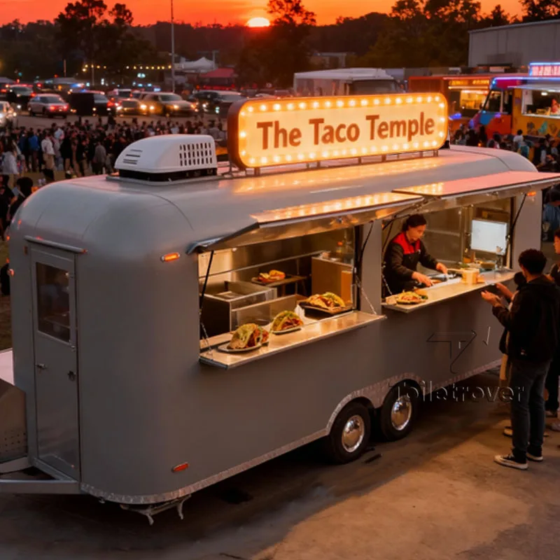 

Commercial Luxury Street Food Trailers Fully Equipped Tacos Barbecue Popcorn French Fries Shawarma Vw-Bus-Food-Truck