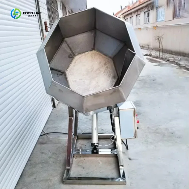 Octagonal Flavour Machine Nuts Drum Seasoning Mixer Machine Chips Fries Flavour Mixer Machine FL Customized