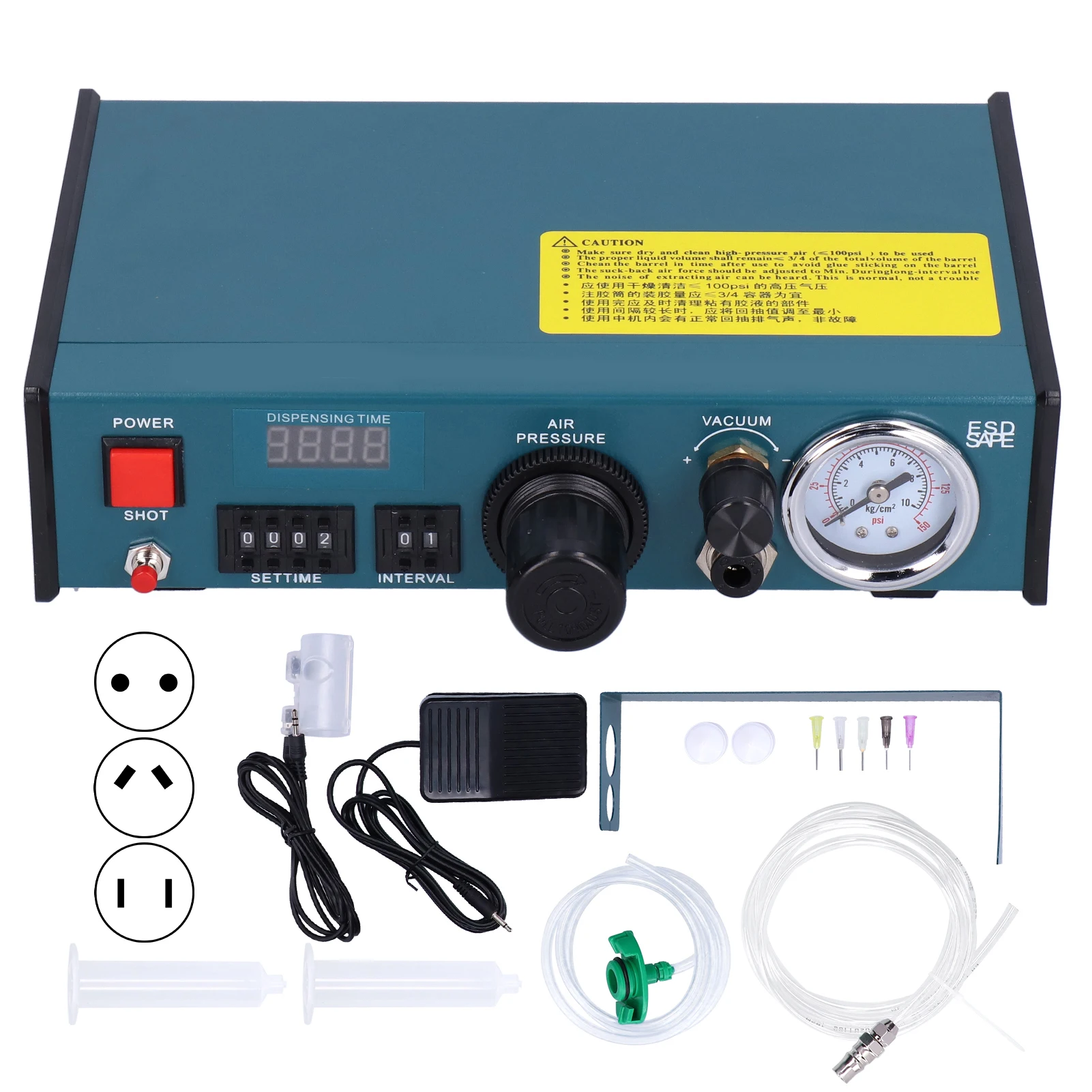 Dc12v Leimsp ender halbautomati scher Leimsp ender Timer-Steuergeräte aus Aluminium legierung mit Digitalanzeige-Leimsp ender