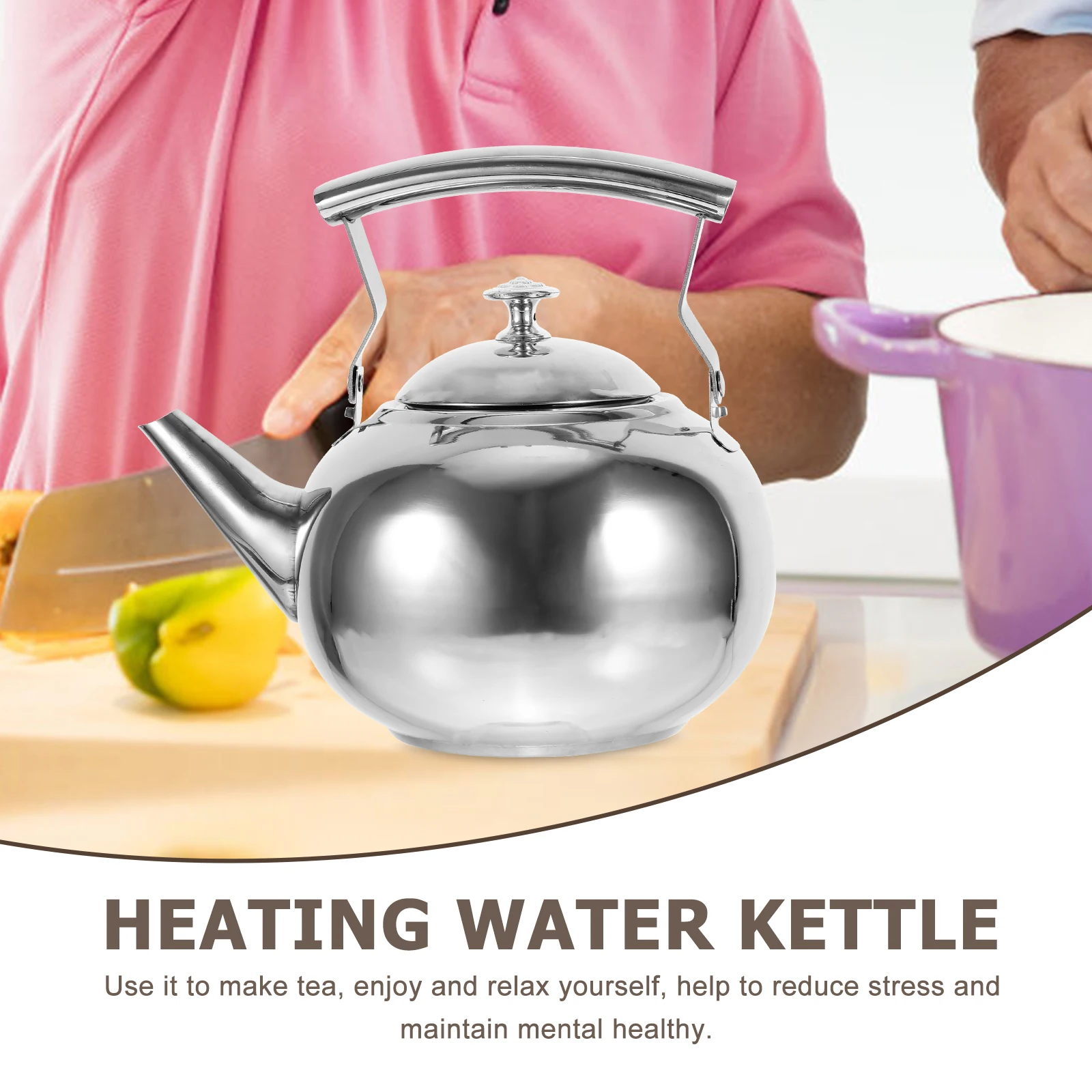 

Stainless Steel Tea Pot Teakettle with Filter Portable Kettle for Tea Coffee Boiling Gas Stove Use Heat Cold Resistance Home