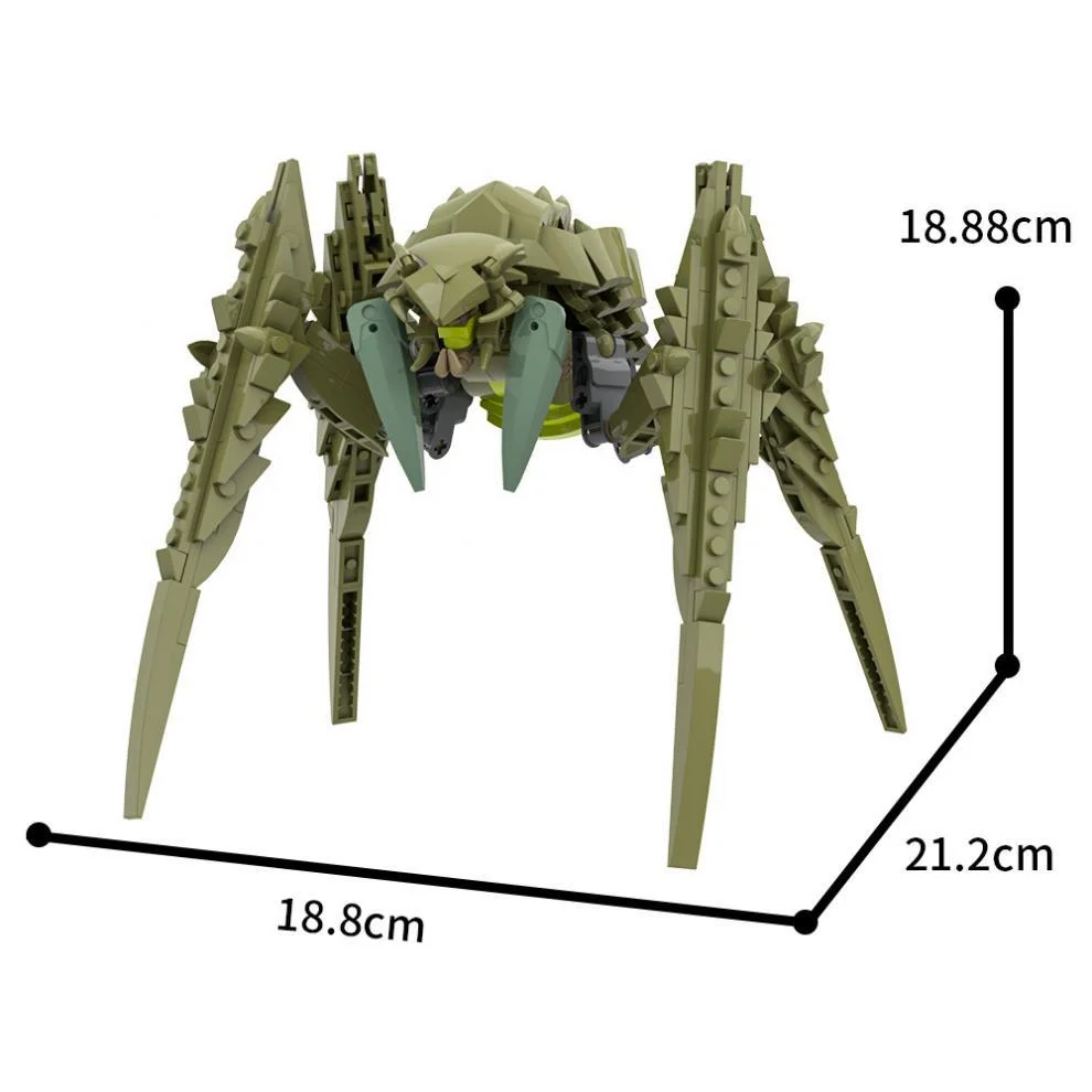 MOC Game Helldiverseds Bile Titan Spider Model Building Blocks Mech Warrior Robot Bricks Handle Bracket Puzzle Toy Children Gift
