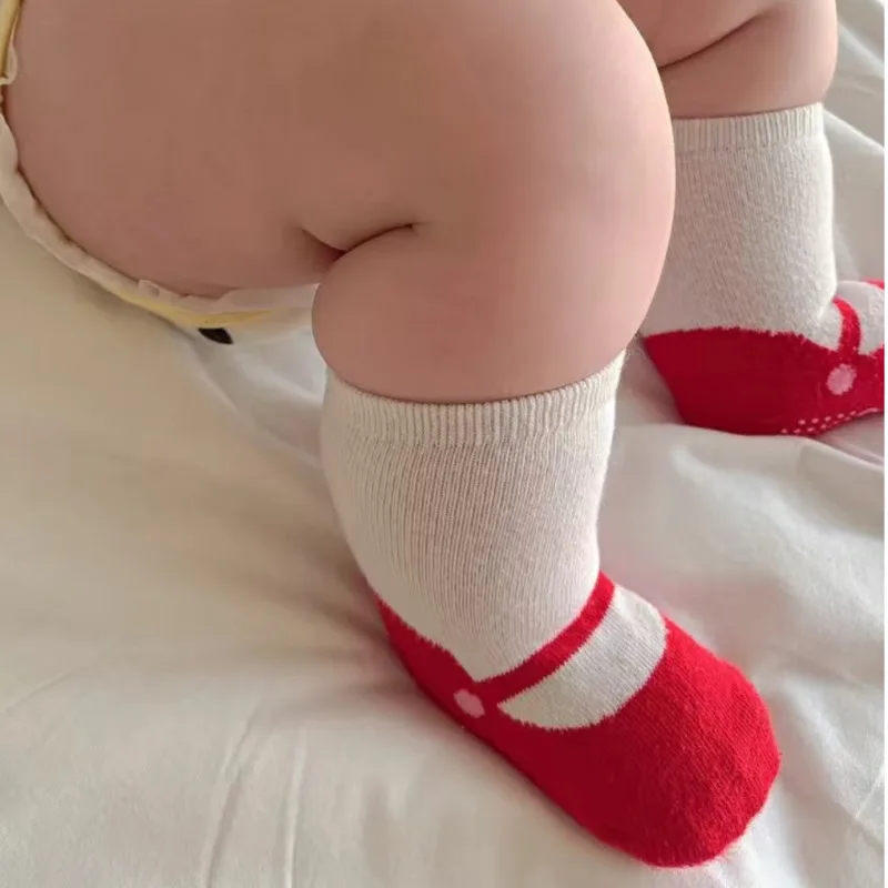 3 Pair Baby Socks Girls Newborn Accessories Anti Slip Dance Kids Toddlers Gift Children Infant Stuff Clothes Bow Cute Clothes