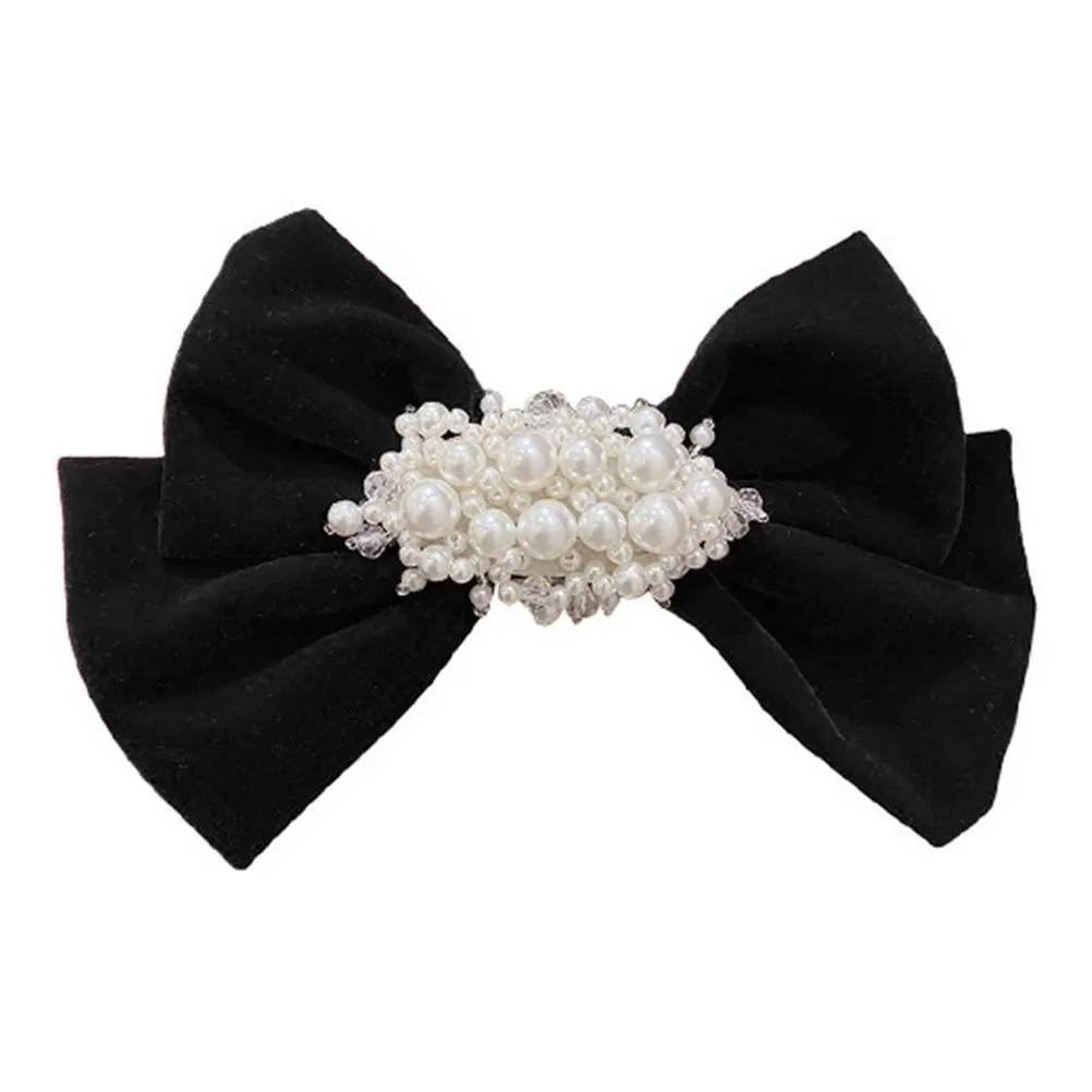 

1Pcs Elegant Bowknot Hair Clip with Embellishment for Women Wedding Party Daily Use Fashion Hair Accessory