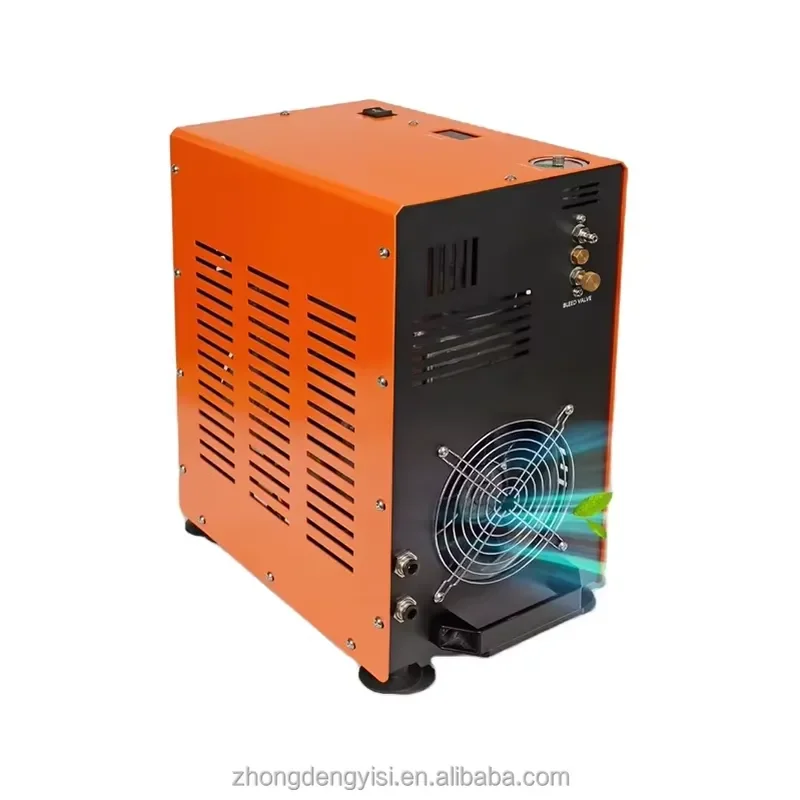 30MPA Oil Free Double Cylinder Water Cooled Electric Air Compressor High Pressure Pump For Large Bottle Adjustable 40MPA Unit