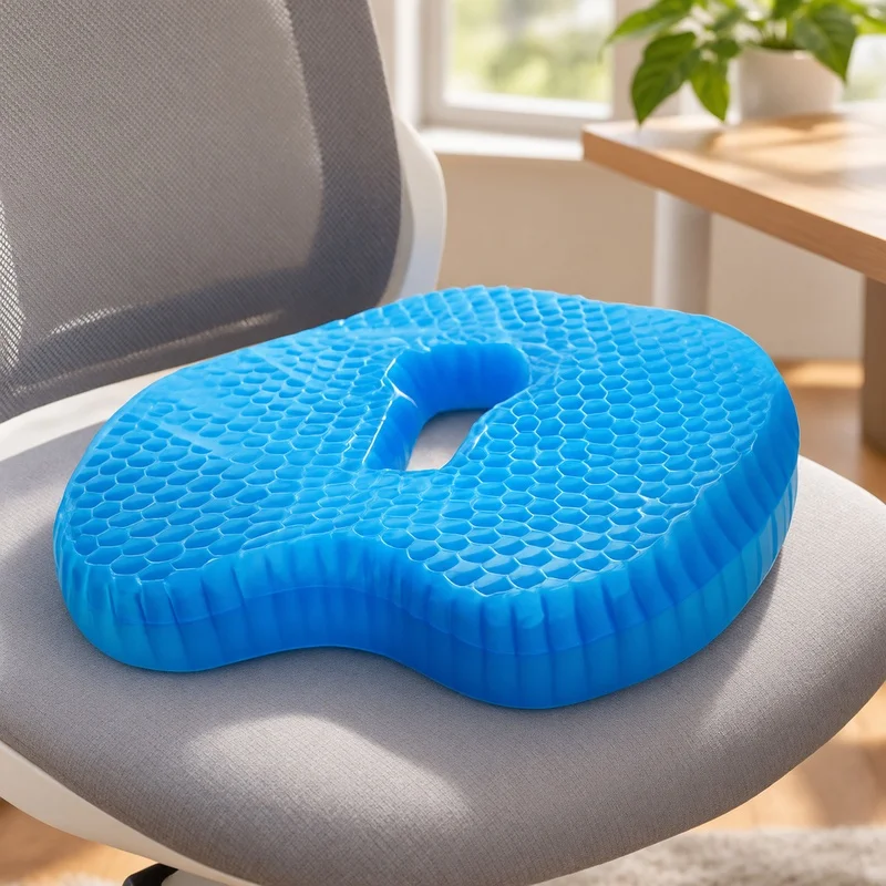 U-Shaped Gel Cushion for Long-Term Sitting Relief and Ergonomic Support
