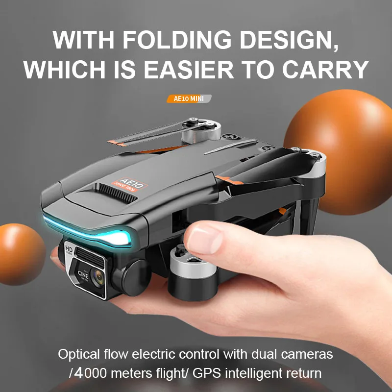 

2024 New AE10 Mini Drone GPS WIFI Brushless Drone 8K HD Dual Camera Professional Remote Control Foldable Dron AE10 Quadcopter