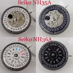 NH34A NH35A NH36A Otomatik Mekanik Hareket 3/3.8/4/9 saat için Gün/Tarih Taç Hacking Saniye Yüksek Doğruluk