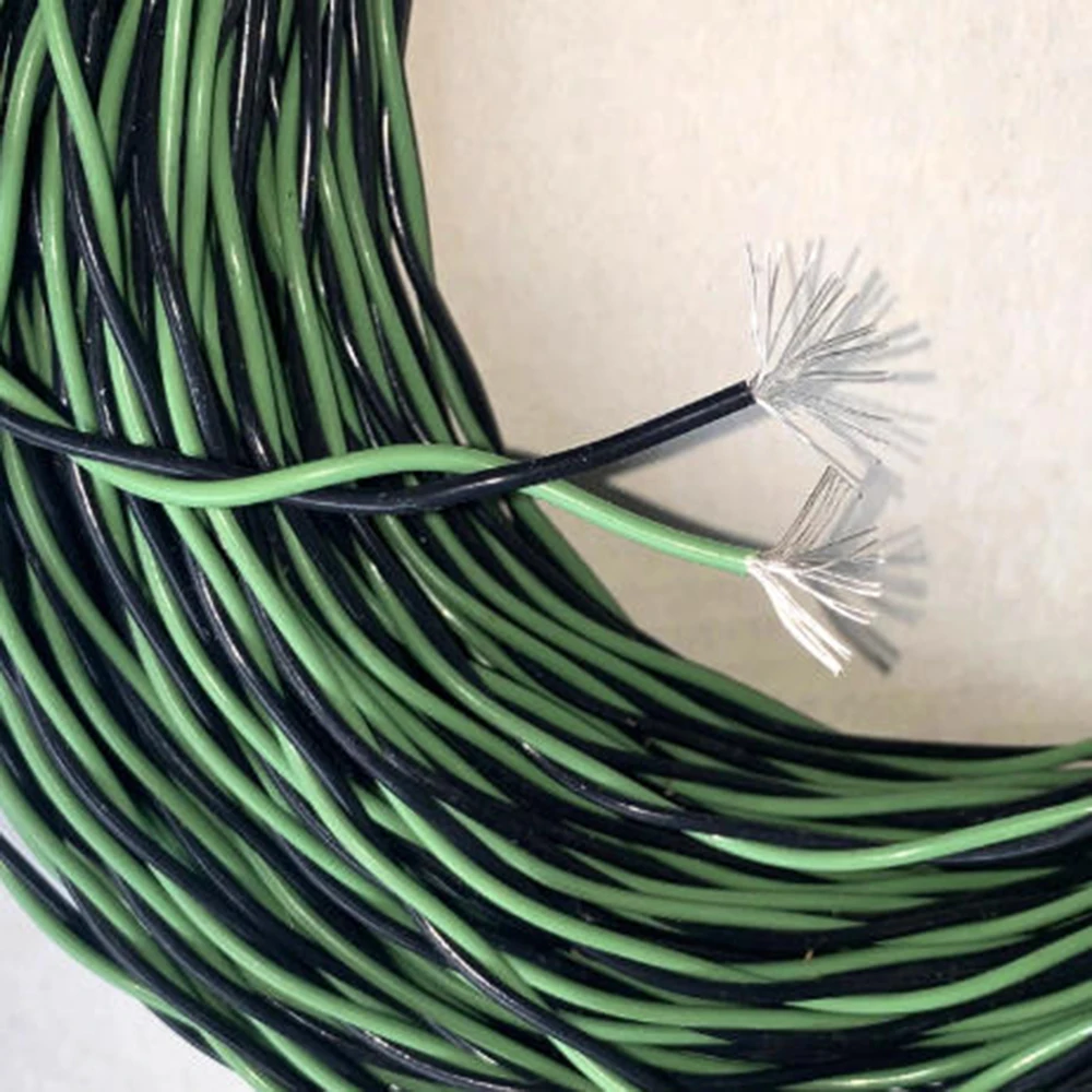 

2Core PTFE Silver Plated Signal Wire - 1.0mm OD Stranded Cable, Internal Power Wire for Electronic Devices & Circuit Connections