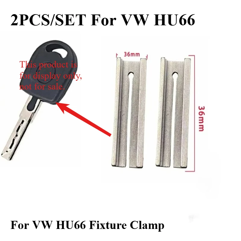 2PCS HU66 Keys Duplicating Fixture Clamps for VW Volkswagen Key Blank Key Cutting Machine Accessories Key Cutter Machine Parts