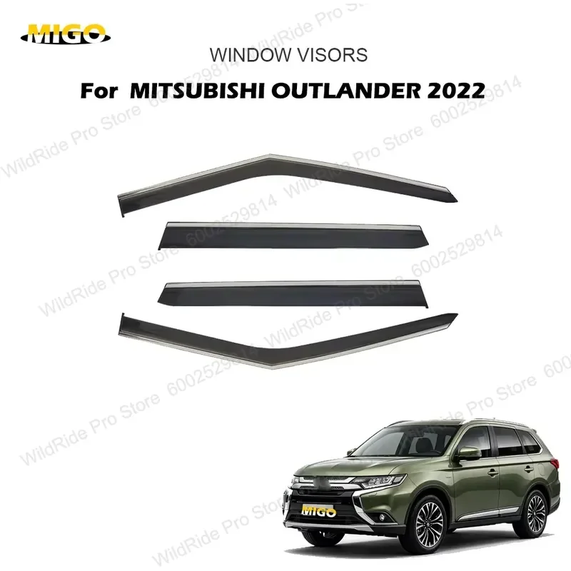 Wholesale Window Wind Deflector for MITSUBISHI OUTLANDER 2022 Door Rain Guard Window Visors Weather Protection Awnings