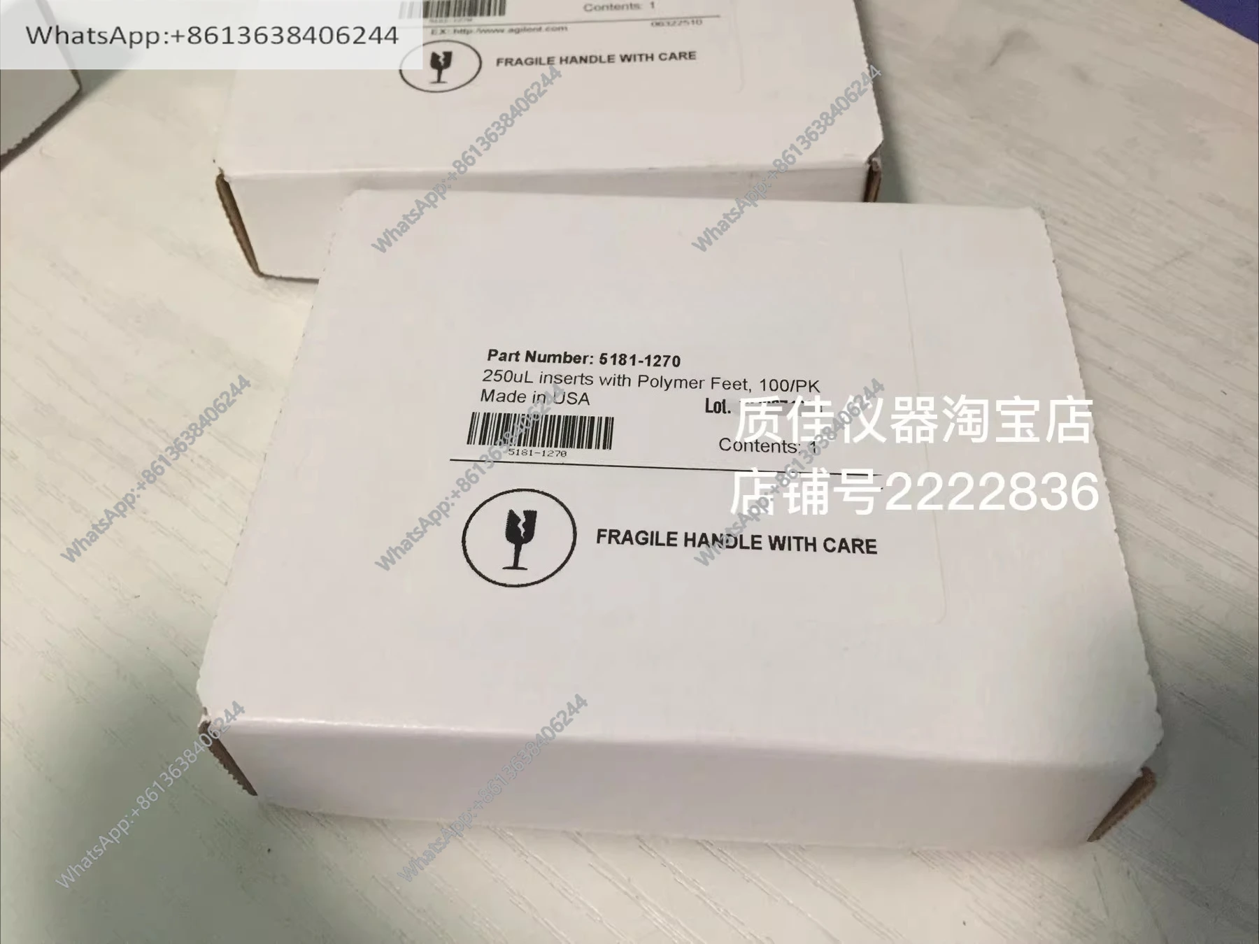 Brand new original glass micro inner cannula 250ul with legs 100 pcs 5181-1270