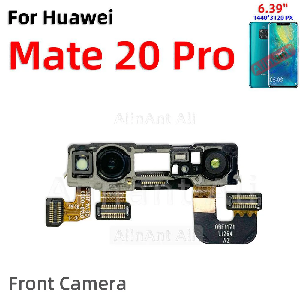 AiinAnt Rear Main Back Camera Module Front Camera Flex Cable For Huawei Mate 20 30 20X Lite Pro 4G 5G Phone Repair Parts