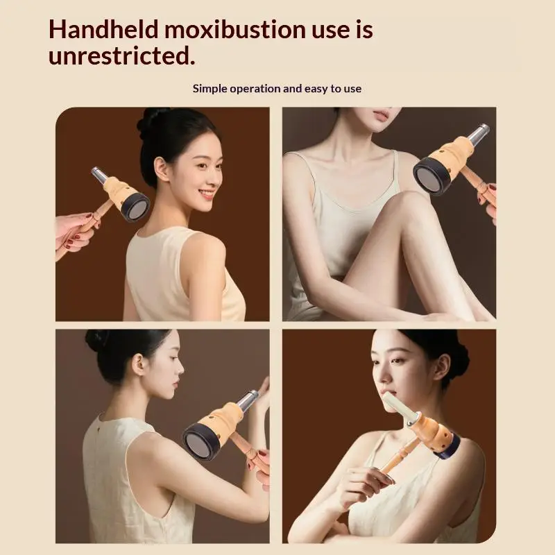 New Gourd Moxibustion Box Wooden Moxa Stick Burner Holder Roll Set Wormwood Artemisia Acupuncture Burner Tool Moxa Strips