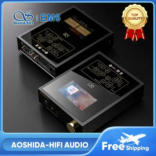 SHANLING EM5 デスクトップ Andriod デジタル音楽プレーヤー ストリーミング DAC ヘッドフォンアンプ AK4493 高解像度 MQA DAC DSD512 パワープリアンプ