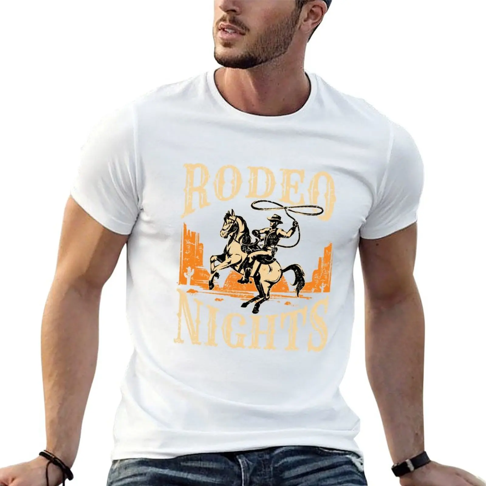 Rodeo Nights T-Shirt Personalized t-shirt hippie clothes shirts graphic tee men
