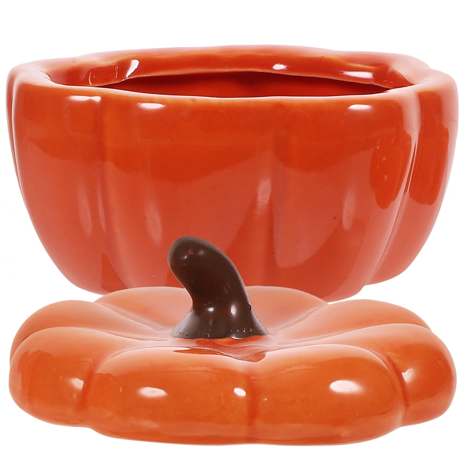 

1Pcs Ceramic Pumpkin Candleholder Halloween Adorn Orange Unique Decor Fine Craftsmanship High Temperature Resistance Desktop